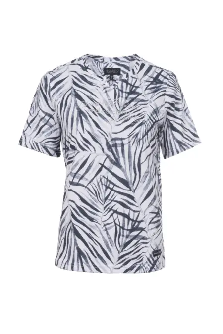 Shirt, 1/2 Arm, geschlitzter Rundhals