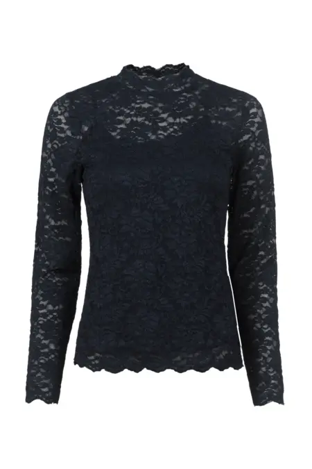 Bluse, 1/1 Arm, Spitze