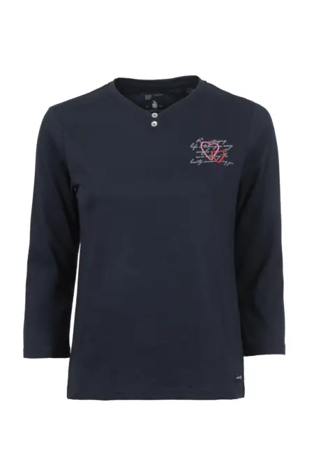 Shirt, 3/4 Arm, Henleykragen