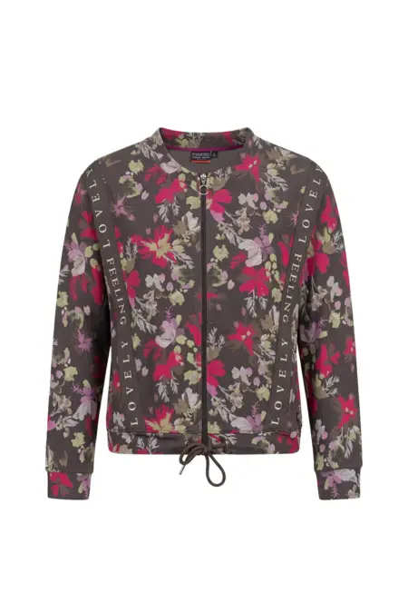 Sweatjacke, 1/1 Arm, Rundhals